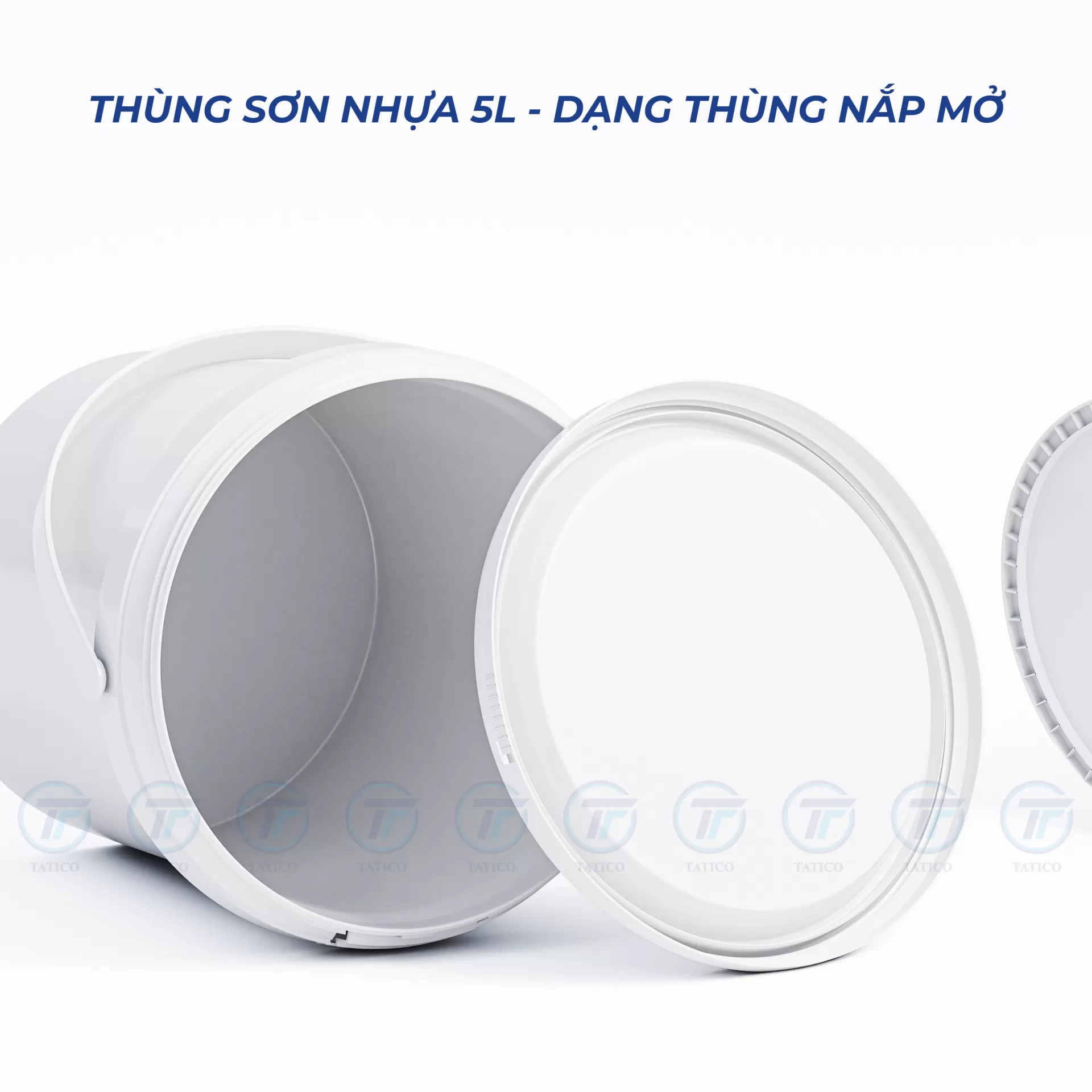 Vỏ thùng sơn nhựa 5L - dạng thùng phổ biến